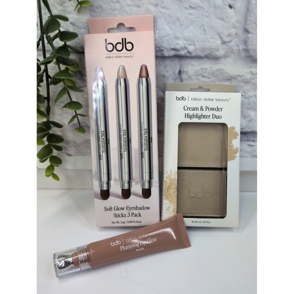 Billion Dollar Brows Other - NEW LOT3😍bdb Billion Dollar Beauty Soft Glow Eyeshadow Plumping Gloss Cream Duo